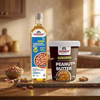 Chocolate Peanut Butter 500g & Cold Pressed Groundnut Oil 1ltr