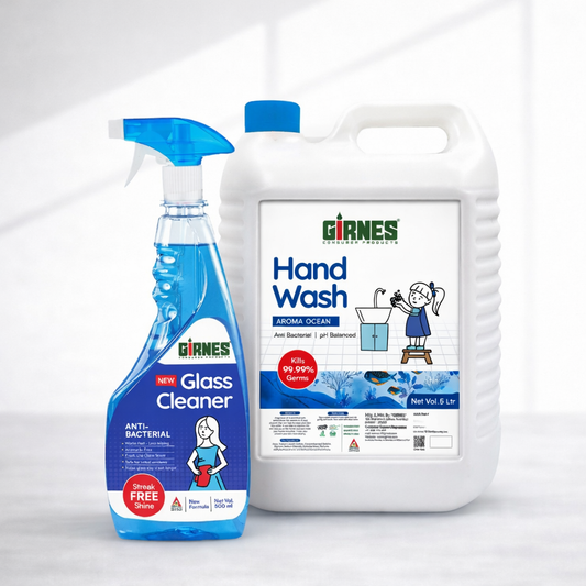 Glass Cleaner 500ml & Aroma Ocean Hand Wash 5L | Combo