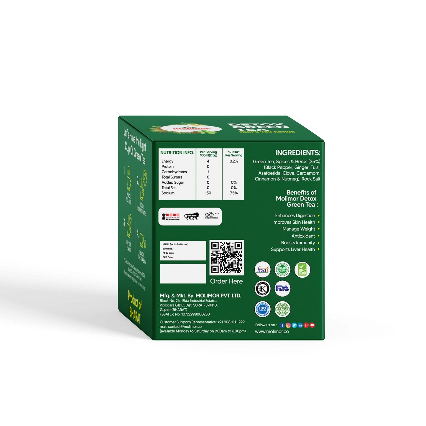 Detox Green Tea with 10 Tea Bags